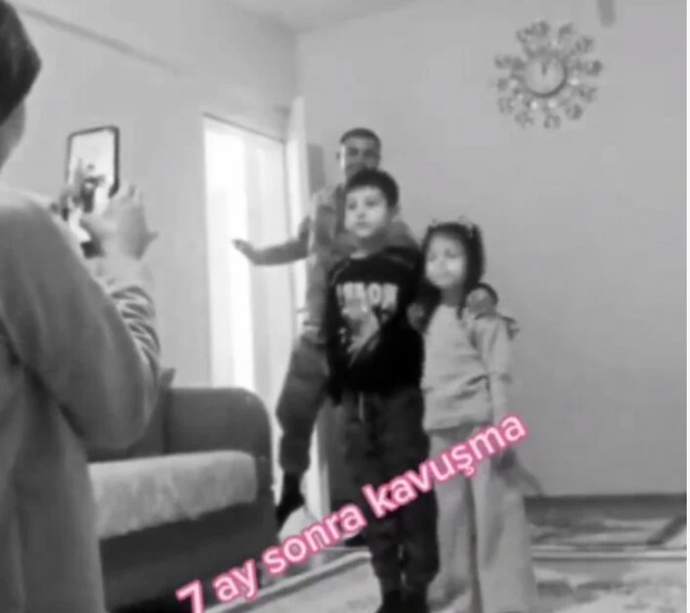 Türk asker 7 ay sonra çocuklarına kavuştu! İşte o anlar - Resim: 1