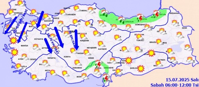 Meteoroloji bölge bölge uyardı! 2 il için sağanak yağış uyarısı - Resim : 1