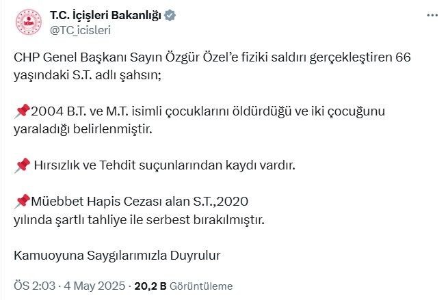 Özgür Özel'e saldıran kişi suç makinesi çıktı! 2 çocuğunu öldürmüş, birini de... - Resim: 5