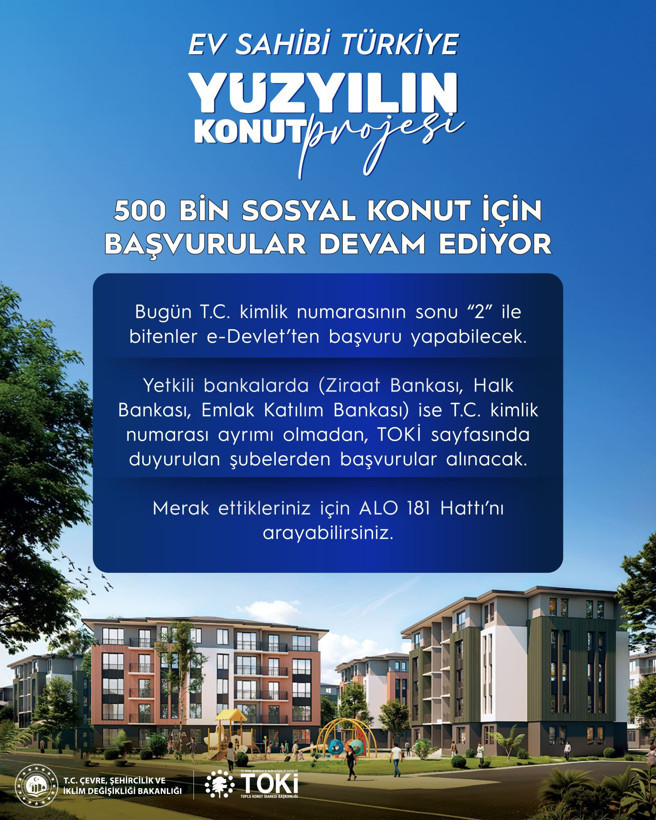 E-Devlet’te rekor yoğunluk: Yüzyılın Konut Projesi’ne ilk günden 936 bin başvuru! - Resim: 2