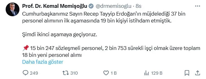 Sağlık Bakanlığı 15 bin 247 personel ve 2 bin 753 işçi alımı 2025: Başvurular ne zaman, kadro dağılımı ne? - Resim : 1