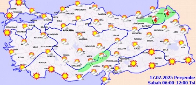 Meteoroloji duyurdu! 7 il için sağanak uyarısı yapıldı - Resim : 1