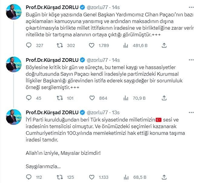 'Cihan Paçacı'nın istifası sonrası ilk açıklama! İYİ Parti Sözcüsü Kürşad Zorlu: Kendi iradesi - Resim: 3