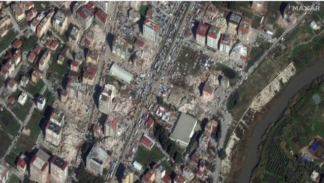 Kahramanmaraş merkezli depremin yıkıcı etkisi havadan görüntülendi - Resim: 5