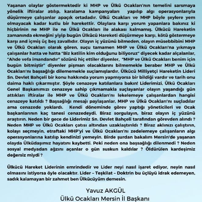Ankara'da vurularak öldürülen Sinan Ateş ile ilgili MHP kanadının sessizliği dikkat çekmişti! Ülkü Ocağı'ndan ilk açıklama geldi - Resim: 9