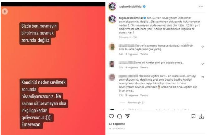 Şarkıcı Tuğba Ekinci'den sosyal medyayı ayağa kaldıran sözler! 'Kürtleri sevmiyorum' dedi, tepki yağdı: IRKÇISIN - Resim: 3