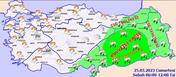 Turuncu alarm! Deprem bölgesi dahil 50 ilde şiddetli yağış bekleniyor | 25 Mart Hava Durumu - Resim: 2