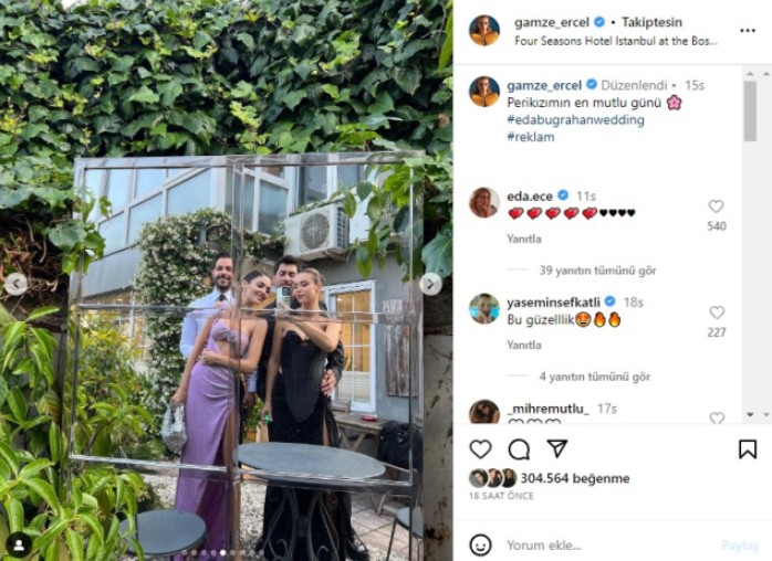 Hande Erçel ile bir süredir aşk yaşayan Hakan Sabancı resmen aileye girdi! Mutluluk pozlarını Gamze Erçel paylaştı - Resim: 9