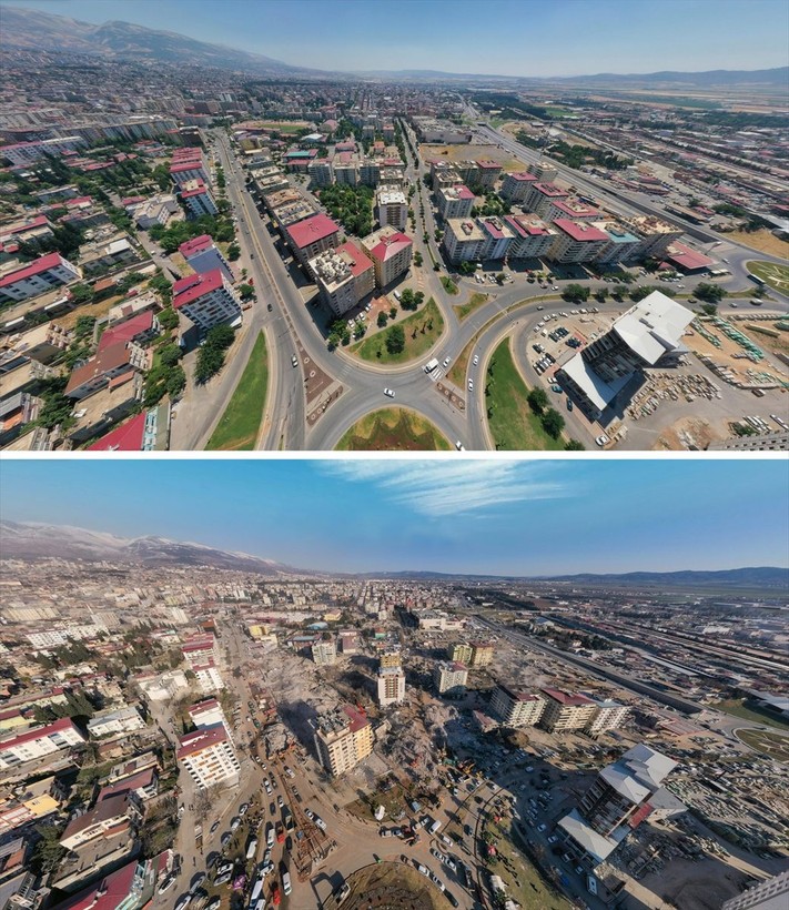 Kahramanmaraş merkezli depremlerdeki büyük yıkım fotoğraf kareleri ile bir kere daha ortaya çıktı - Resim: 2