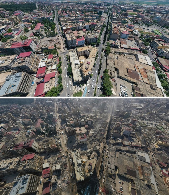 Kahramanmaraş merkezli depremlerdeki büyük yıkım fotoğraf kareleri ile bir kere daha ortaya çıktı - Resim: 3