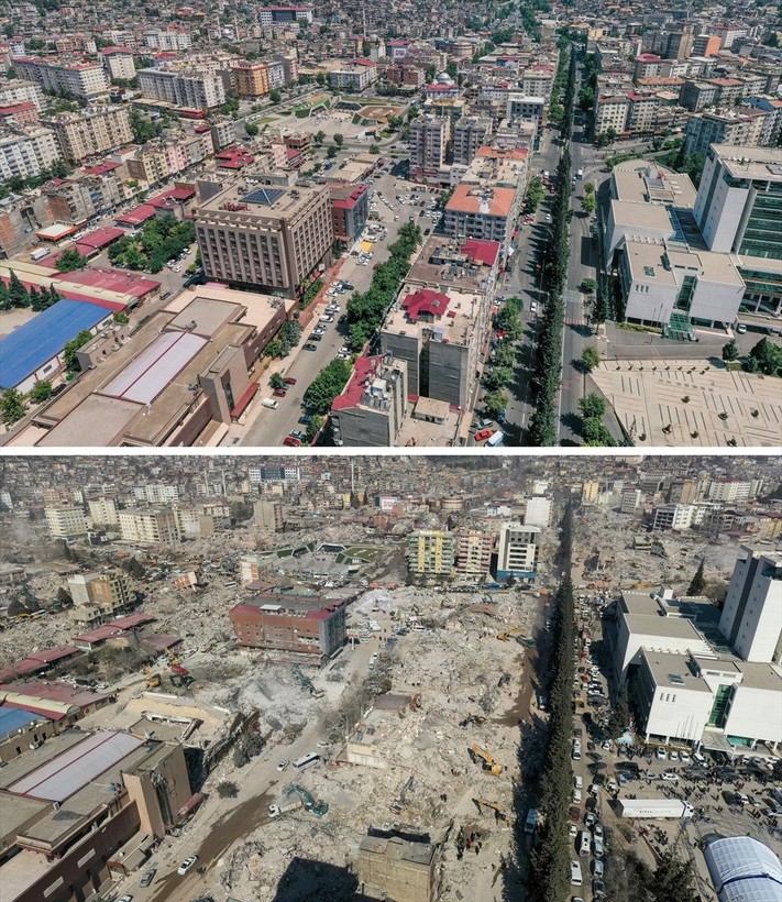 Kahramanmaraş merkezli depremlerdeki büyük yıkım fotoğraf kareleri ile bir kere daha ortaya çıktı - Resim: 5