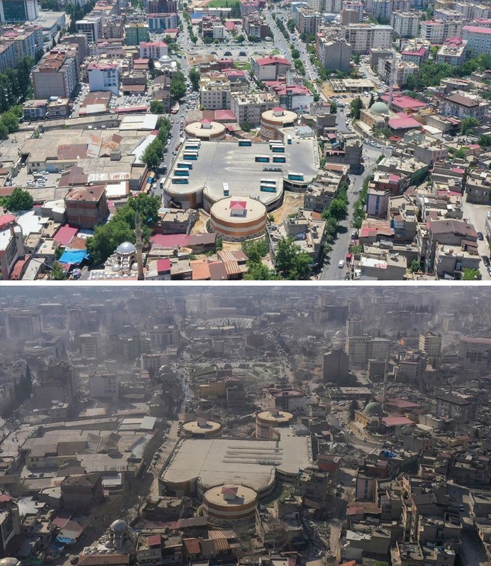 Kahramanmaraş merkezli depremlerdeki büyük yıkım fotoğraf kareleri ile bir kere daha ortaya çıktı - Resim: 13