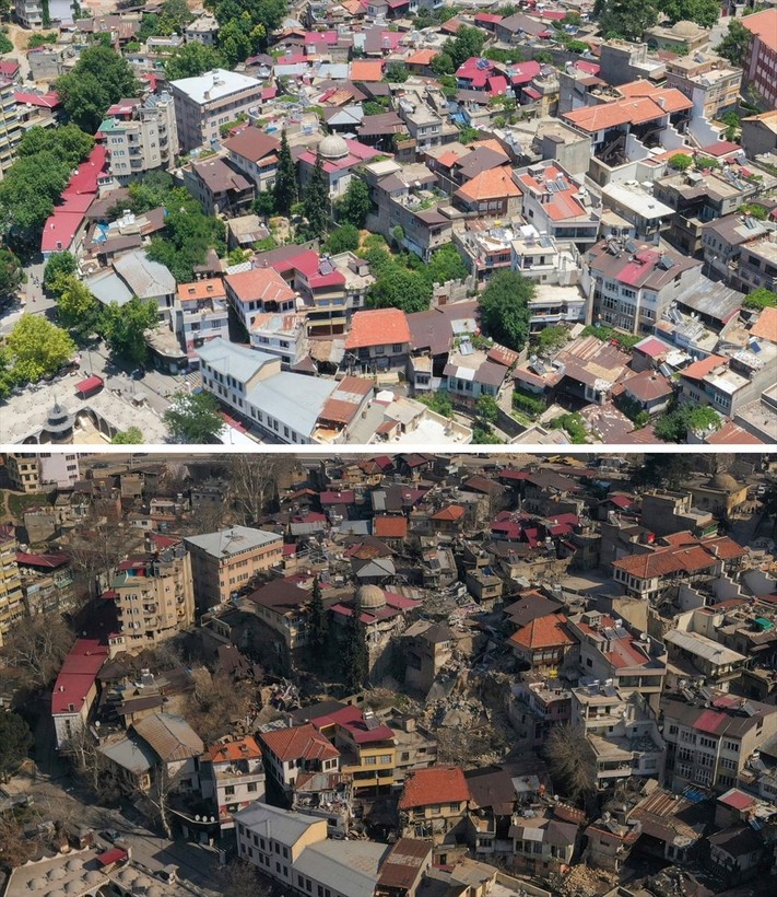 Kahramanmaraş merkezli depremlerdeki büyük yıkım fotoğraf kareleri ile bir kere daha ortaya çıktı - Resim: 14