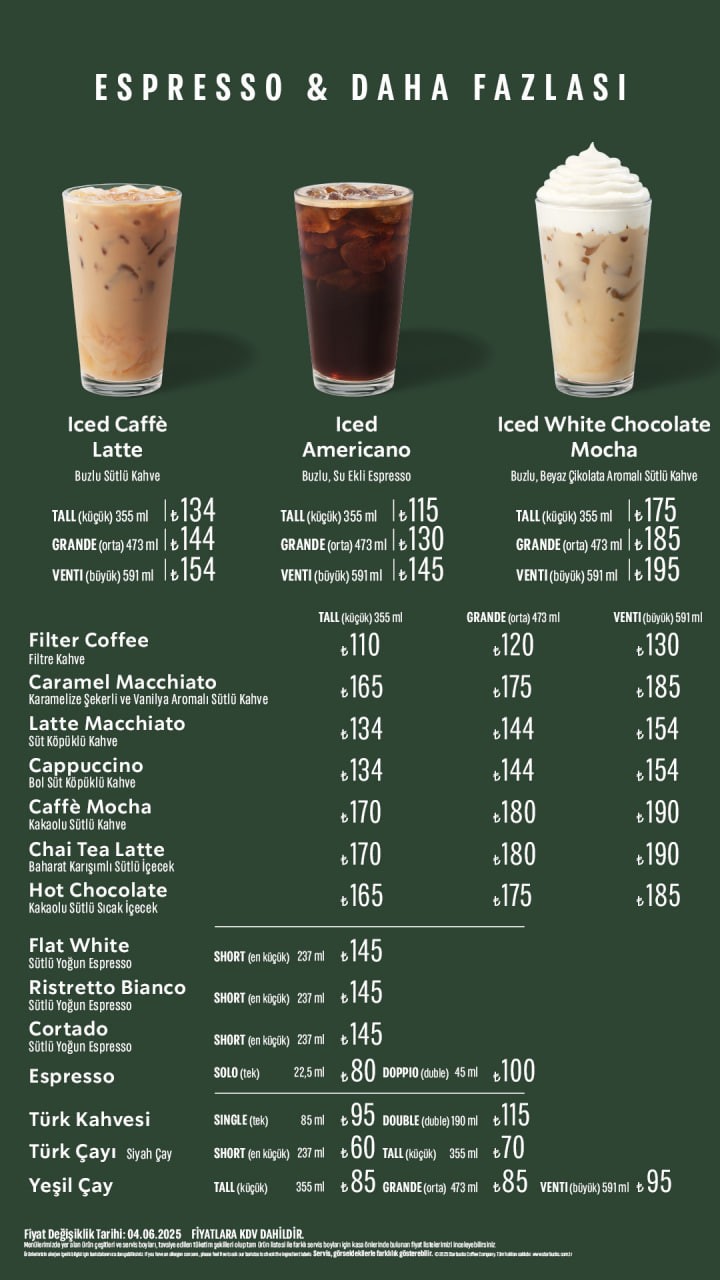 Starbucks’a zam geldi: İşte en ucuz ve en pahalı kahveler - Resim : 1
