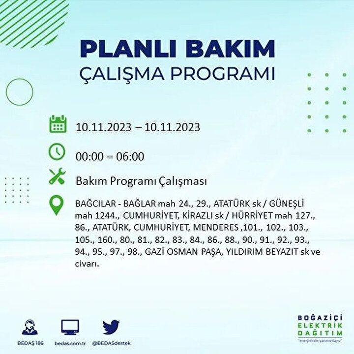 İstanbul'da saatler sürecek elektrik kesintisi! BEDAŞ saat vererek uyardı | İşte elektrik kesintisinin yaşanacağı ilçeler - Resim: 8