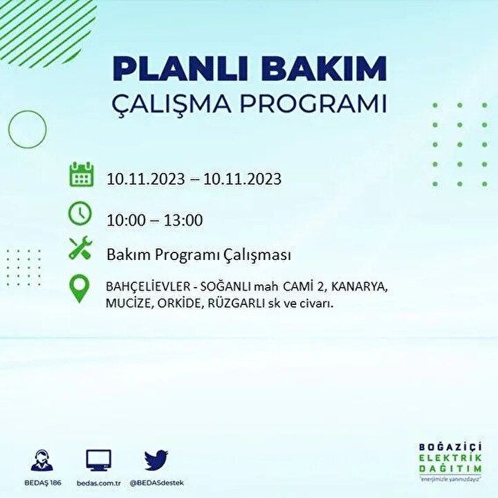 İstanbul'da saatler sürecek elektrik kesintisi! BEDAŞ saat vererek uyardı | İşte elektrik kesintisinin yaşanacağı ilçeler - Resim: 11