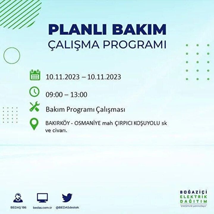 İstanbul'da saatler sürecek elektrik kesintisi! BEDAŞ saat vererek uyardı | İşte elektrik kesintisinin yaşanacağı ilçeler - Resim: 13