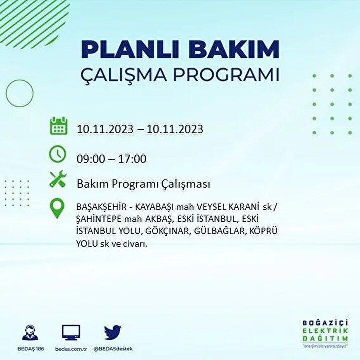 İstanbul'da saatler sürecek elektrik kesintisi! BEDAŞ saat vererek uyardı | İşte elektrik kesintisinin yaşanacağı ilçeler - Resim: 15