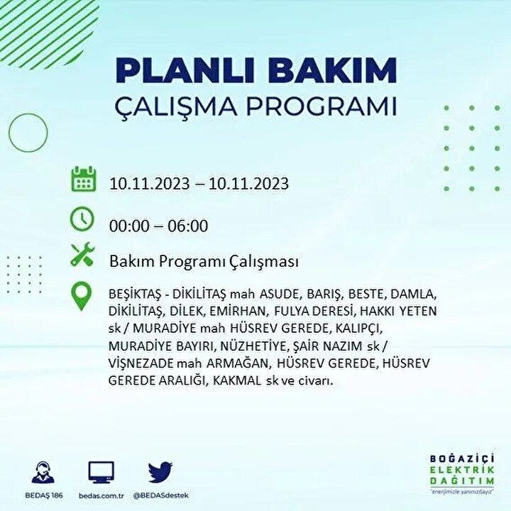 İstanbul'da saatler sürecek elektrik kesintisi! BEDAŞ saat vererek uyardı | İşte elektrik kesintisinin yaşanacağı ilçeler - Resim: 16