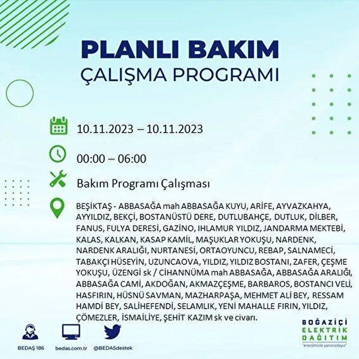 İstanbul'da saatler sürecek elektrik kesintisi! BEDAŞ saat vererek uyardı | İşte elektrik kesintisinin yaşanacağı ilçeler - Resim: 18