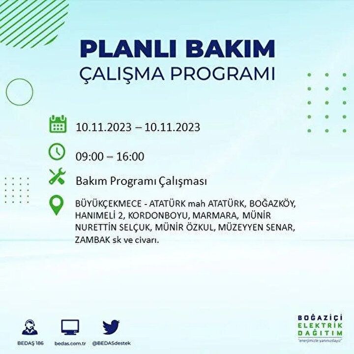 İstanbul'da saatler sürecek elektrik kesintisi! BEDAŞ saat vererek uyardı | İşte elektrik kesintisinin yaşanacağı ilçeler - Resim: 21