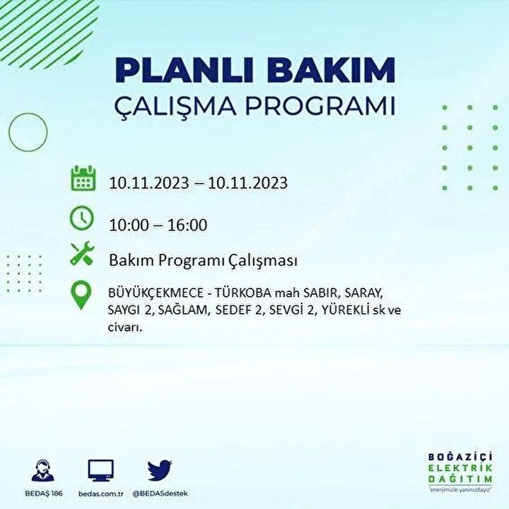 İstanbul'da saatler sürecek elektrik kesintisi! BEDAŞ saat vererek uyardı | İşte elektrik kesintisinin yaşanacağı ilçeler - Resim: 22
