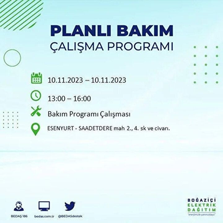 İstanbul'da saatler sürecek elektrik kesintisi! BEDAŞ saat vererek uyardı | İşte elektrik kesintisinin yaşanacağı ilçeler - Resim: 24