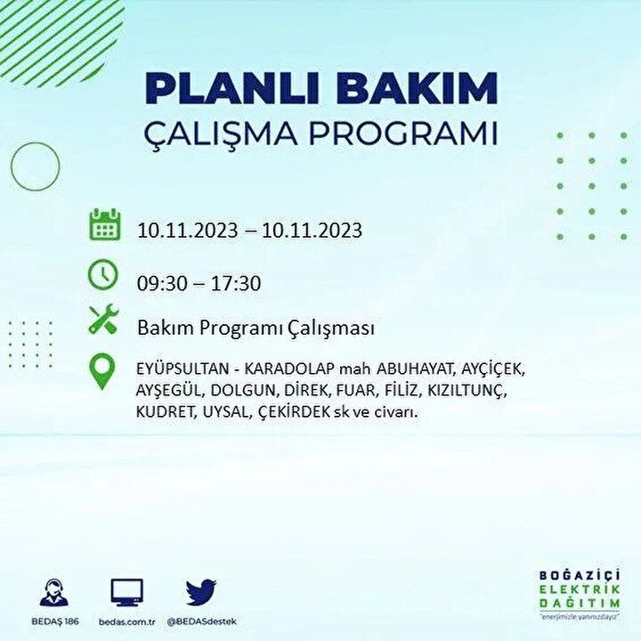 İstanbul'da saatler sürecek elektrik kesintisi! BEDAŞ saat vererek uyardı | İşte elektrik kesintisinin yaşanacağı ilçeler - Resim: 28