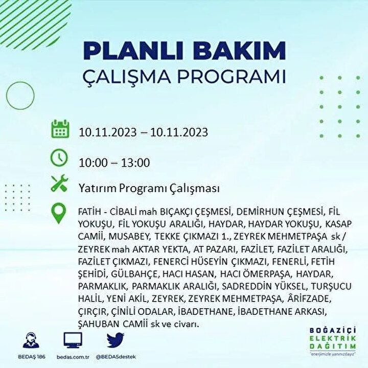 İstanbul'da saatler sürecek elektrik kesintisi! BEDAŞ saat vererek uyardı | İşte elektrik kesintisinin yaşanacağı ilçeler - Resim: 29
