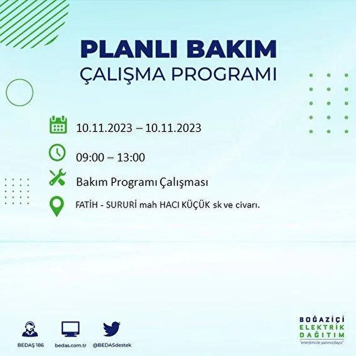 İstanbul'da saatler sürecek elektrik kesintisi! BEDAŞ saat vererek uyardı | İşte elektrik kesintisinin yaşanacağı ilçeler - Resim: 32