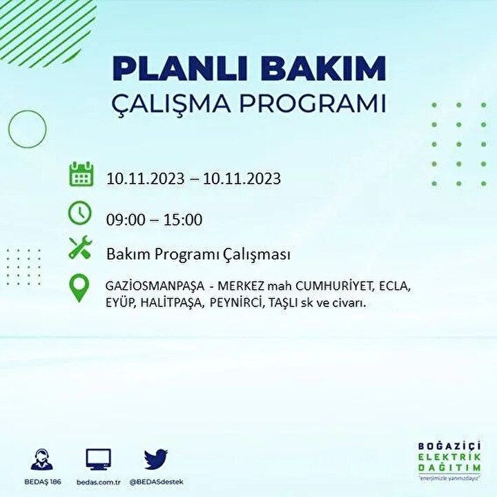 İstanbul'da saatler sürecek elektrik kesintisi! BEDAŞ saat vererek uyardı | İşte elektrik kesintisinin yaşanacağı ilçeler - Resim: 33