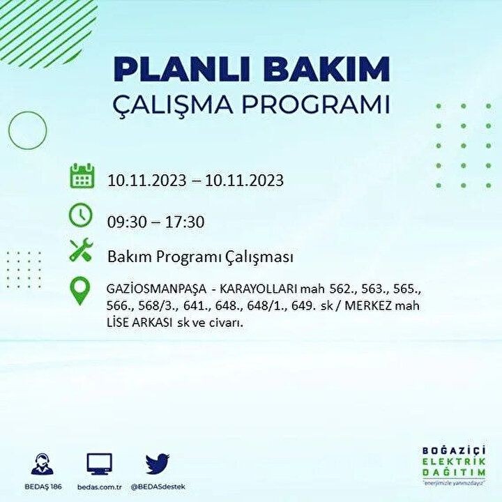 İstanbul'da saatler sürecek elektrik kesintisi! BEDAŞ saat vererek uyardı | İşte elektrik kesintisinin yaşanacağı ilçeler - Resim: 34