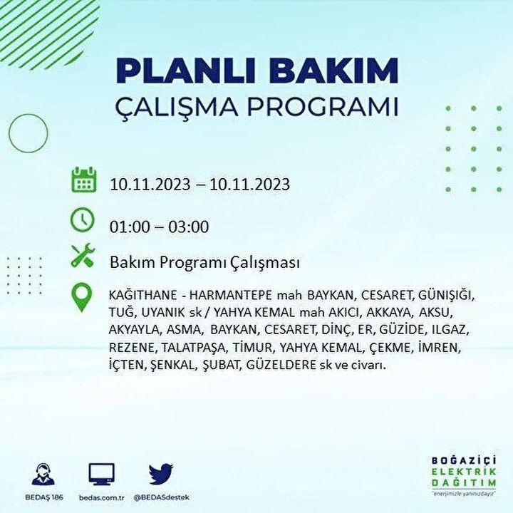İstanbul'da saatler sürecek elektrik kesintisi! BEDAŞ saat vererek uyardı | İşte elektrik kesintisinin yaşanacağı ilçeler - Resim: 37