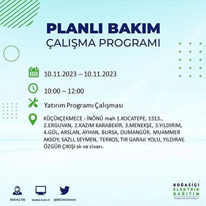 İstanbul'da saatler sürecek elektrik kesintisi! BEDAŞ saat vererek uyardı | İşte elektrik kesintisinin yaşanacağı ilçeler - Resim: 38