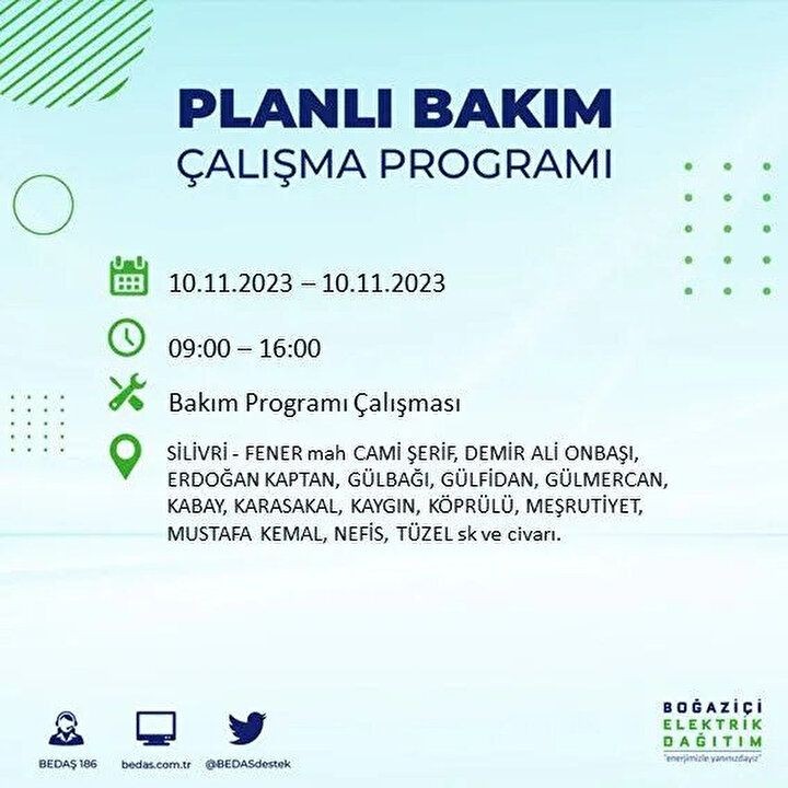 İstanbul'da saatler sürecek elektrik kesintisi! BEDAŞ saat vererek uyardı | İşte elektrik kesintisinin yaşanacağı ilçeler - Resim: 43