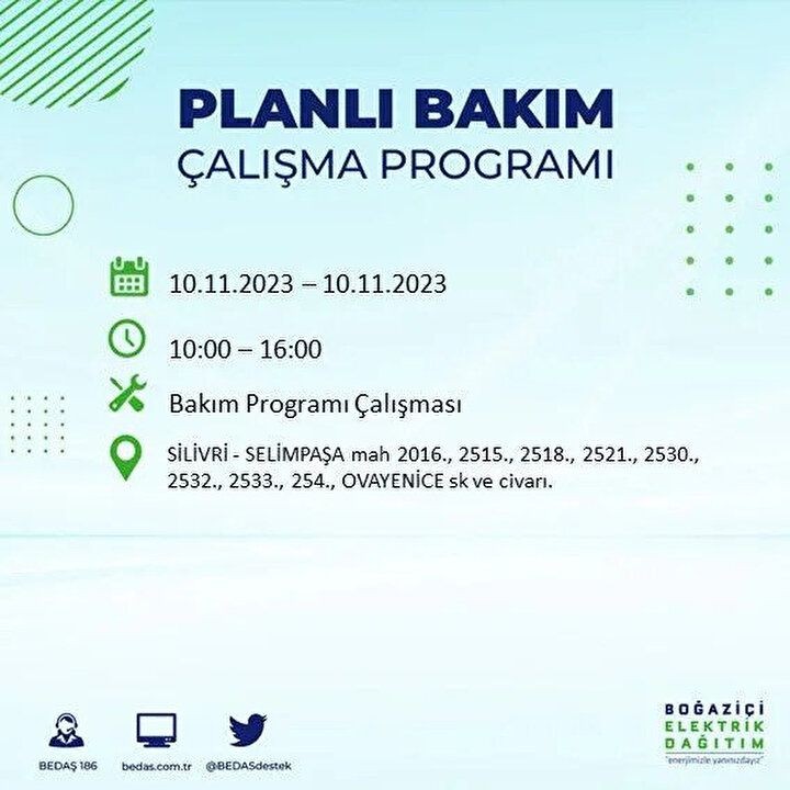 İstanbul'da saatler sürecek elektrik kesintisi! BEDAŞ saat vererek uyardı | İşte elektrik kesintisinin yaşanacağı ilçeler - Resim: 44