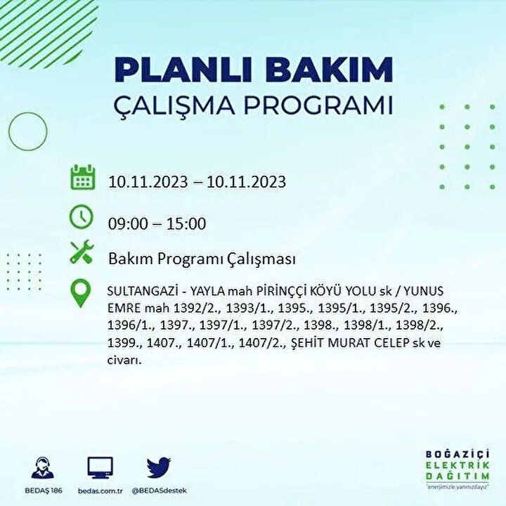 İstanbul'da saatler sürecek elektrik kesintisi! BEDAŞ saat vererek uyardı | İşte elektrik kesintisinin yaşanacağı ilçeler - Resim: 45