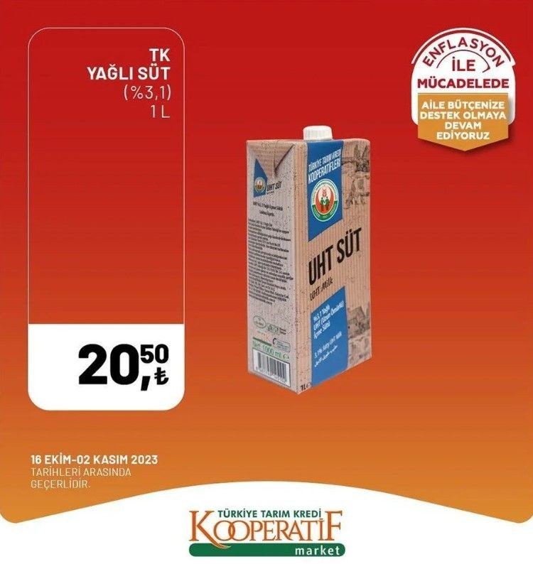 Yüzde 50 indirim bugün başladı! Tarım Kredi Kooperatif Market ekim ayına özel indirimli ürünler kataloğu yayınlandı! Et, süt, çay, hijyen malzemesi... - Resim: 43