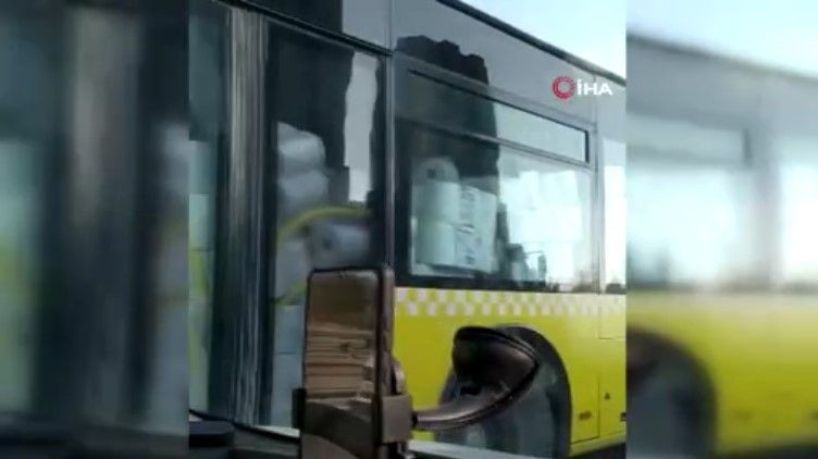 İETT otobüsünde kağıt havlu taşınması görenleri şaşırttı - Resim: 4