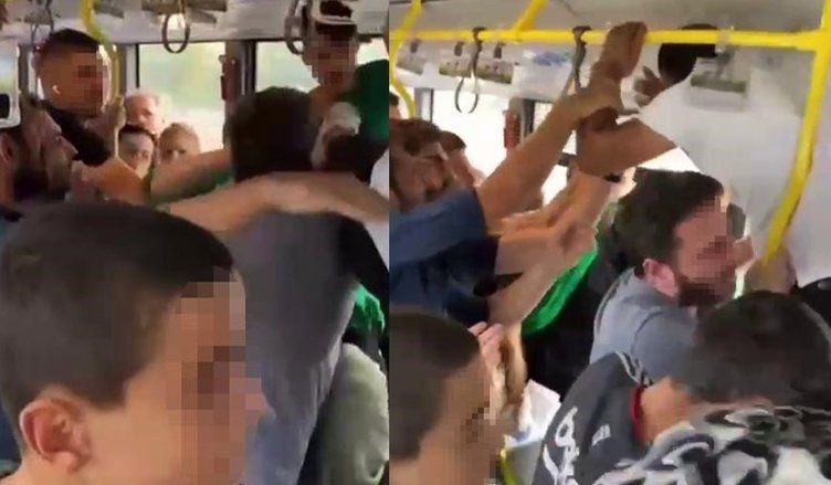 Metrobüste ortalık karıştı! Tıklım tıklım metrobüste birbirlerine uçan tekme attılar - Resim: 2
