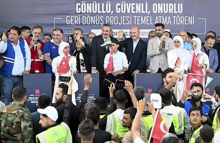 Suriyelilerin geri dönüşleri için dev adım! Temel atma töreni yapıldı | İçişleri Bakanı Süleyman Soylu tarih verdi - Resim: 1