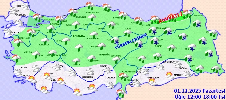 Meteoroloji’den Yeni Uyarı: Kar Yağışı ve Sağanak Yolda! - Resim: 2