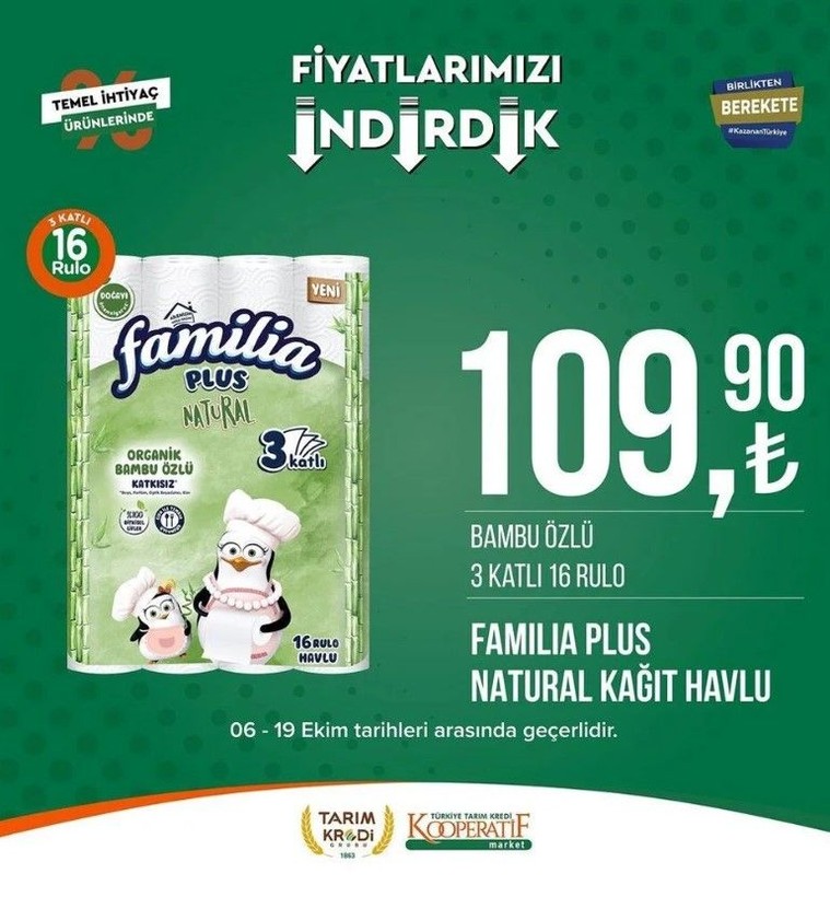 Yüzde 50 indirim bugün başladı! Tarım Kredi Kooperatif Market ekim ayına özel indirimli ürünler kataloğu yayınlandı! Et, süt, çay, hijyen malzemesi... - Resim: 106