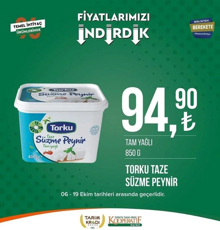 Yüzde 50 indirim bugün başladı! Tarım Kredi Kooperatif Market ekim ayına özel indirimli ürünler kataloğu yayınlandı! Et, süt, çay, hijyen malzemesi... - Resim: 98