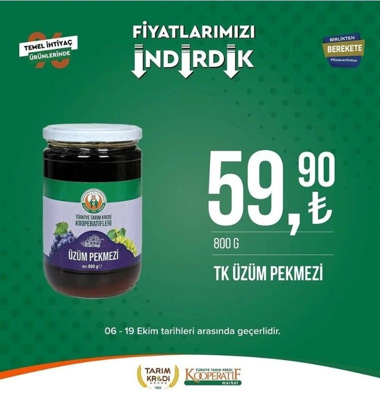 Yüzde 50 indirim bugün başladı! Tarım Kredi Kooperatif Market ekim ayına özel indirimli ürünler kataloğu yayınlandı! Et, süt, çay, hijyen malzemesi... - Resim: 87