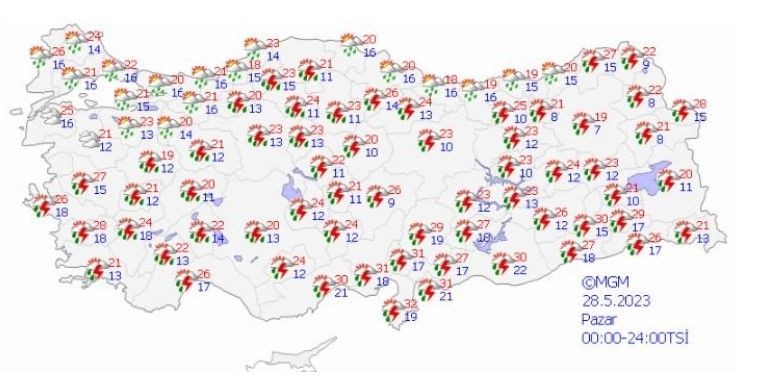 28 Mayıs Pazar günü gerçekleşecek Cumhurbaşkanlığı 2. tur seçiminde hava nasıl olacak? - Resim: 8