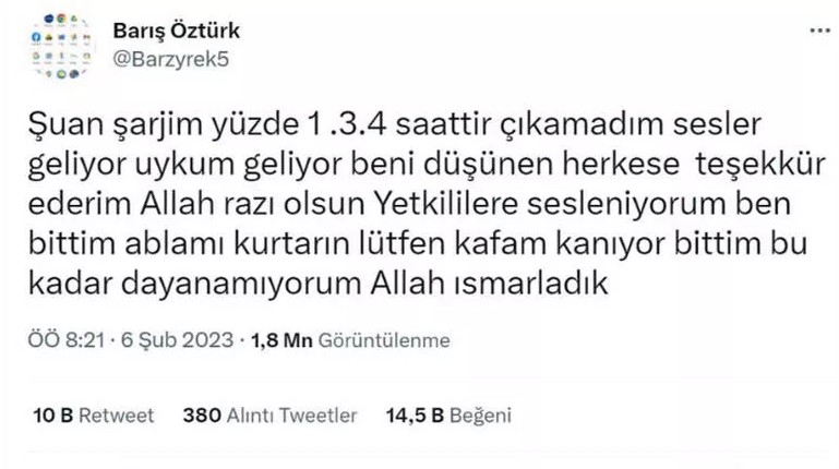 Kahramanmaraş depremine sosyal medya çığlıkları da damga vurdu! EGM tüm mesajları yakından takip ediyor - Resim: 1