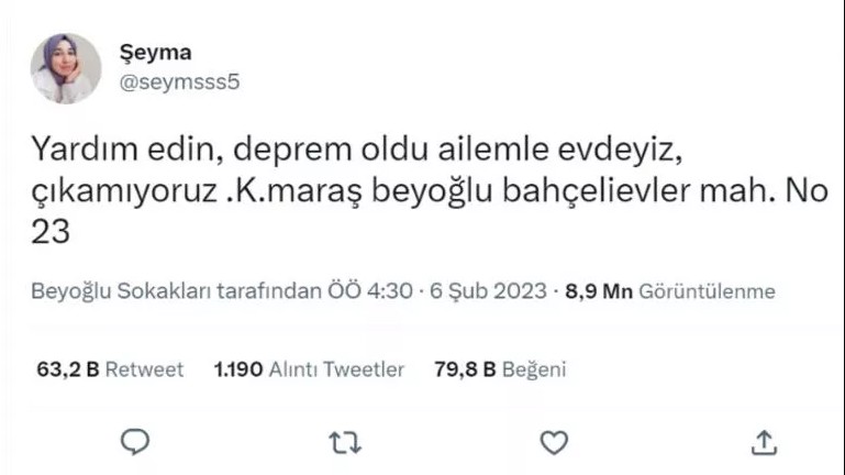 Kahramanmaraş depremine sosyal medya çığlıkları da damga vurdu! EGM tüm mesajları yakından takip ediyor - Resim: 3