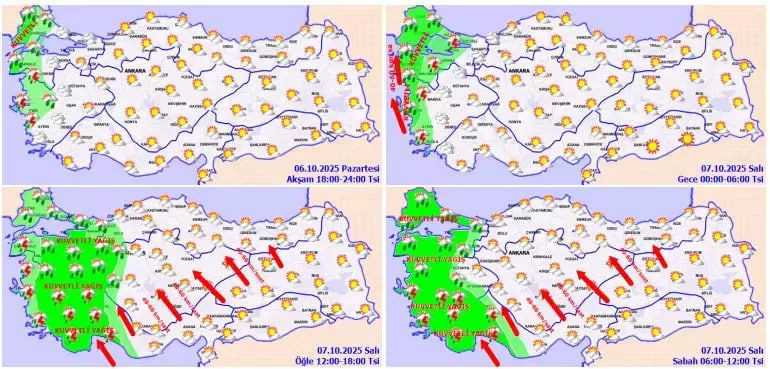 İstanbul dahil 20 şehir için kuvvetli sağanak ve fırtına uyarısı: Mezosiklon etkisi başlıyor - Resim: 7
