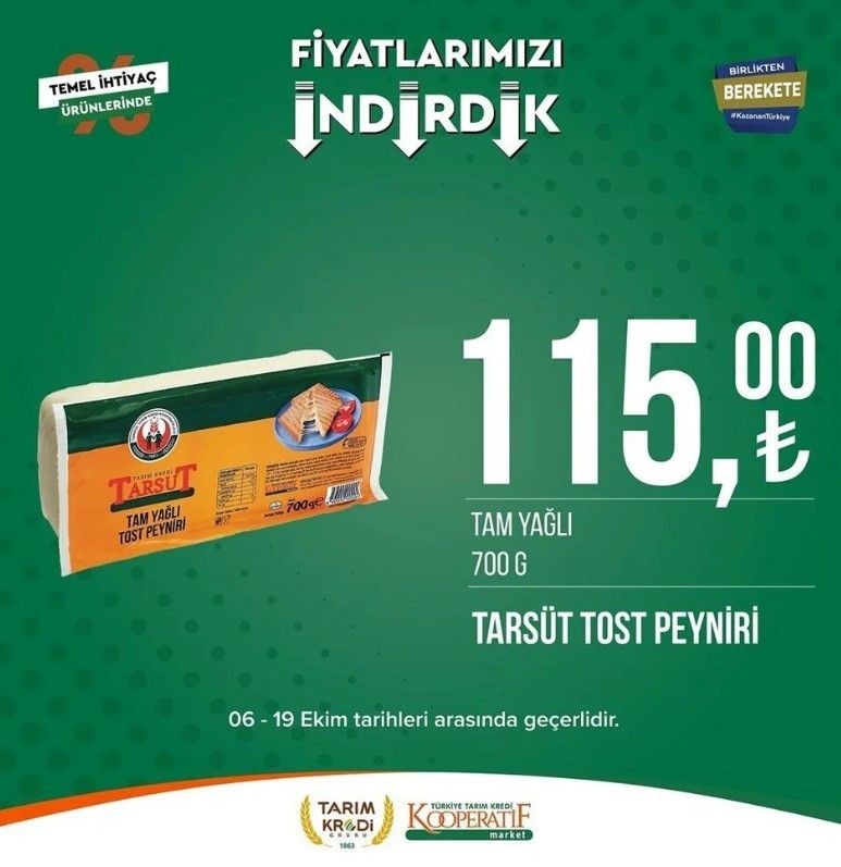 Yüzde 50 indirim bugün başladı! Tarım Kredi Kooperatif Market ekim ayına özel indirimli ürünler kataloğu yayınlandı! Et, süt, çay, hijyen malzemesi... - Resim: 93